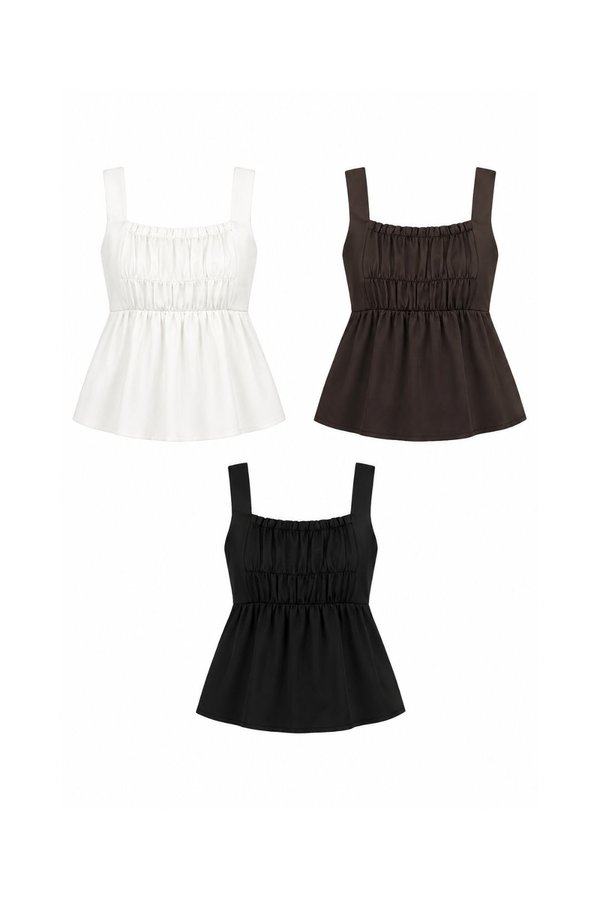 *PREORDER* Riva Ruched Babydoll Top