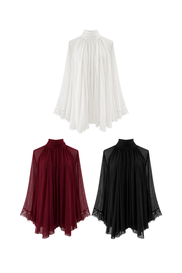 *PREORDER* (PREMIUM ICE MESH) Cece Lace Long Sleeve Top
