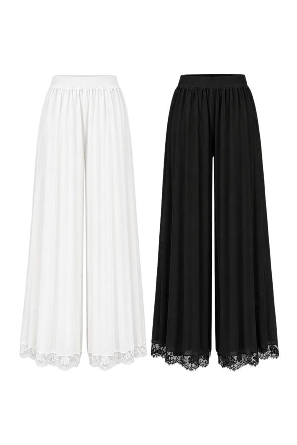 *PREORDER* *REGULAR* (PREMIUM ICE MESH) Cece Pleated Mesh Lace Pants