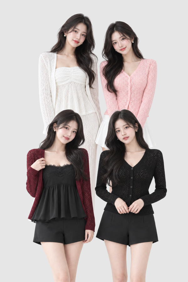 Elara Lace Knit Cardigan