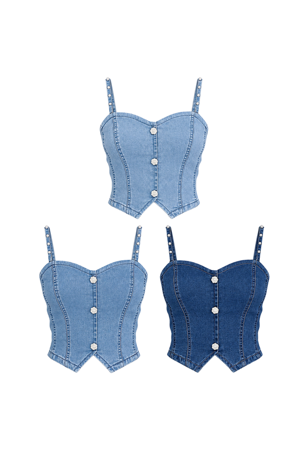 Eleanor Denim Tube Top