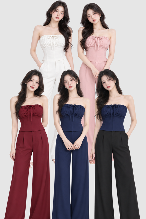 *PETITE* Eliona Clasp Straight Leg Pants