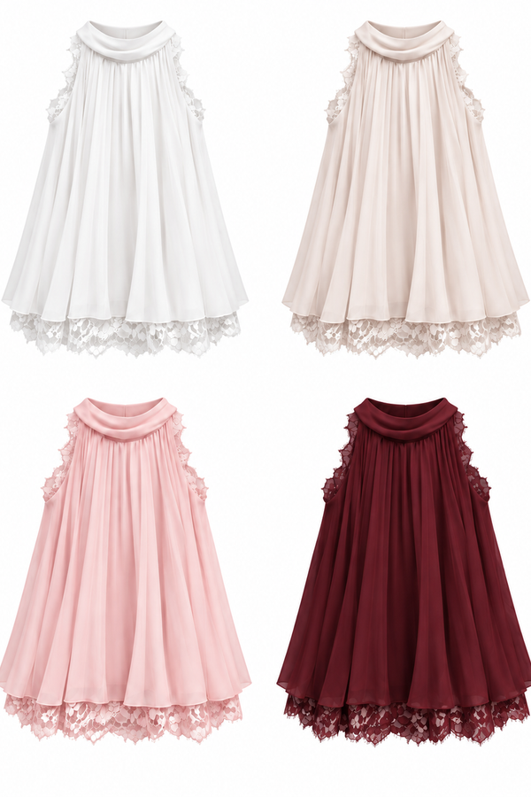 *PREORDER* (MINI MIKAYLA) Cece Pleated Lace Mesh Dress