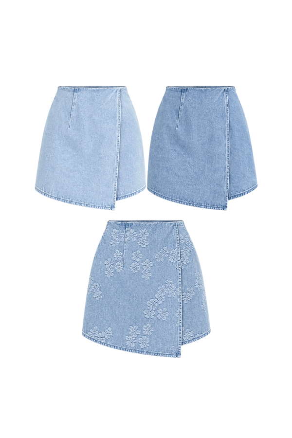 Georgina Overlap Denim Skorts
