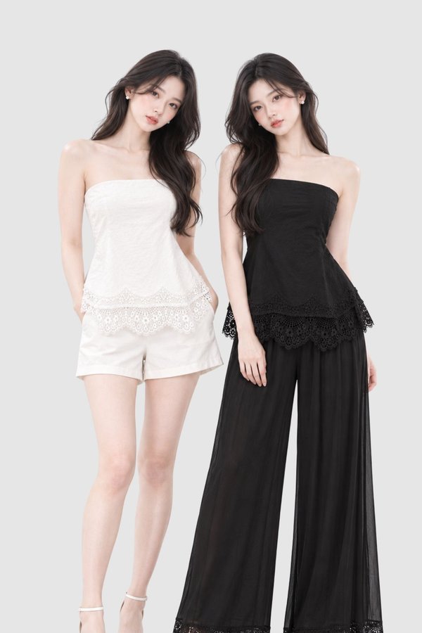 *PREORDER* Gina V2 Linen Lace Top