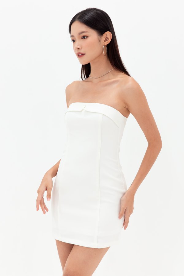 Kiana Tube Mini Dress in White