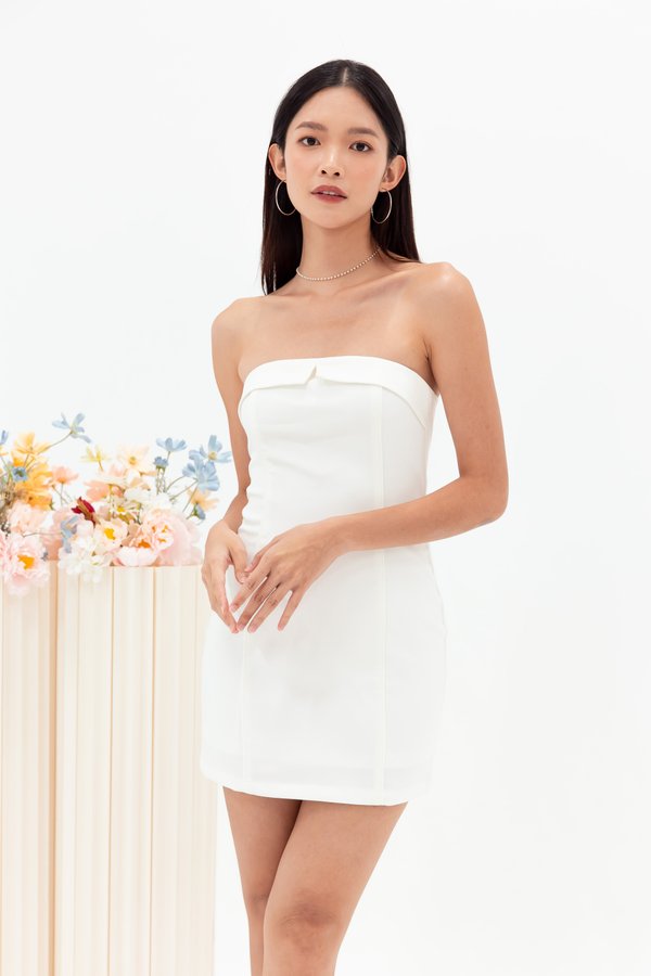 Kiana Tube Mini Dress in White